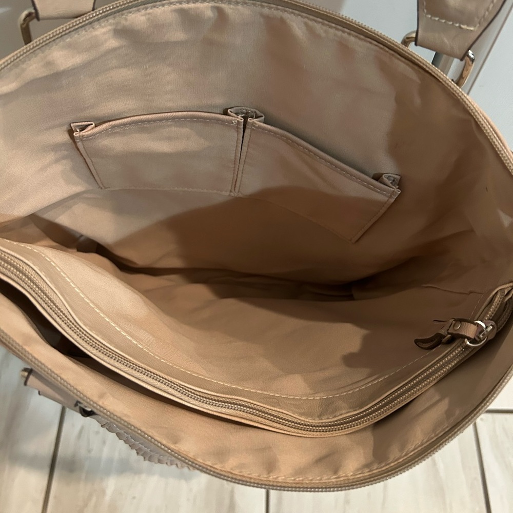 Rosetti Taupe Tote with Braided Straps - Picture 7 of 11